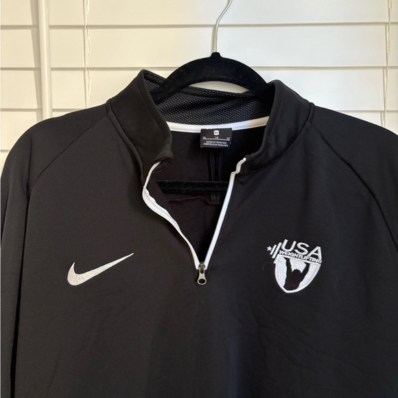 Nike Black and White Half-Zip Pullover - Picture 2 of 4